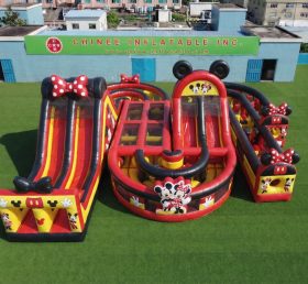 CR2-810 Corrida Desafiadora de Obstáculo Gigante Inflável com Tema Mickey & Minnie
