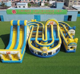 CR2-811 Pista de Obstáculos Inflável Gigante com Tema dos Minions Corrida Desafiadora