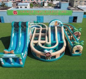 CR2-813 Curso de Obstáculo Inflável Gigante com Tema Moana Corrida Desafiadora