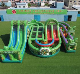 CR2-816 Percurso de Obstáculos Inflável Gigante com Tema das Tartarugas Ninja Corrida Desafiadora