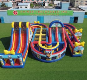 CR2-820 Percurso de Obstáculos Gigante Insuflável com Tema Patrulha Pata Corrida Desafiante