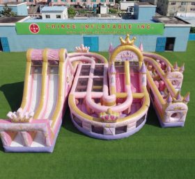 CR2-827 Tema Festas de Princesas Gigante Obstáculo Inflável Corrida Desafiadora