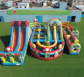 CR2-840 Pista de Obstáculos Gigante Inflável Tema Super Mario Corrida Desafiadora