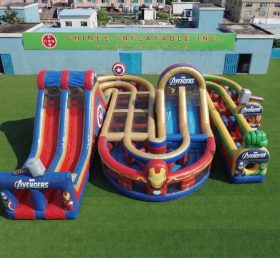 CR2-841 Tema dos Vingadores Gigante Curso de Obstáculos Inflável Corrida Desafiadora