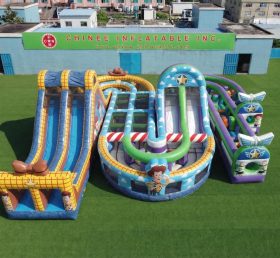 CR2-849 Pista de Obstáculos Gigante Inflável com Tema Toy Story Corrida Desafiadora