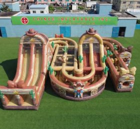 CR2-852 Corrida Desafiadora de Obstáculo Gigante Inflável com Tema Velho Oeste