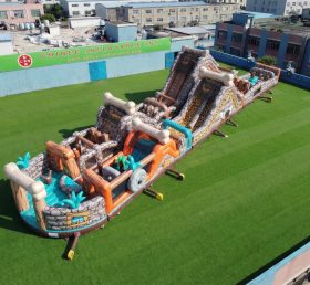 CR2-921 Pista de Obstáculos Gigante Temática dos Flintstones Corrida Desafiadora