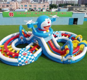 CR2-943 Curso de Obstáculos Inflável Gigante Temático do Doraemon Corrida Desafiadora