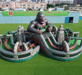 CR2-950 Pista de Obstáculos Inflável Gigante com Tema King Kong Desafio Radical