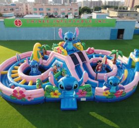 CR2-951 Curso de Obstáculos Inflável Gigante com Tema Lilo & Stitch Corrida Desafiante