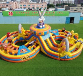 CR2-953 Tema Looney Tunes Curso de Obstáculos Inflável Gigante Corrida Desafiadora