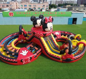 CR2-956 Pista de Obstáculos Inflável Gigante Temática Mickey & Minnie Corrida Desafiadora