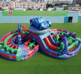 CR2-963 Tema PJ Masks Gigante Curso de Obstáculos Inflável Corrida Desafiadora