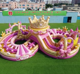 CR2-967 Tema Festas de Princesas Gigante Obstáculo Inflável Corrida Desafiadora