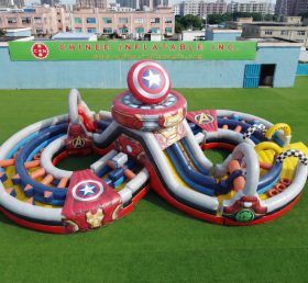 CR2-980 Tema dos Vingadores Gigante Percurso de Obstáculos Inflável Corrida Desafiadora