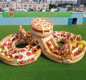 CR2-993 Corrida Desafiadora de Obstáculos Infláveis Gigantes com Tema de Pizza