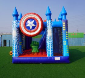 T5-1002I Castelo Inflável Temático de Super-heróis da Marvel
