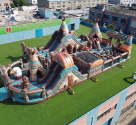 GF3-1000 Playground Inflável com Tema Indígena Americano