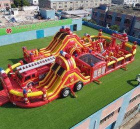 GF3-1010 Parque Infantil Inflável com Tema de Caminhão dos Bombeiros
