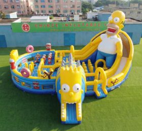 GF3-1178 Cidade Divertida Inflável com Tema dos Simpsons
