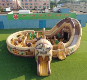 GF3-1181 Cidade Divertida Inflável com Tema Faroeste