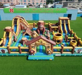 GF3-1191 Cidade Divertida Inflável com Tema Urso Boonie