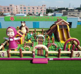GF3-1230 Cidade Divertida Inflável Tema Masha e o Urso