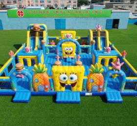 GF3-1272 Cidade Divertida Inflável com Tema Bob Esponja