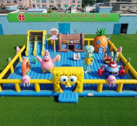 GF3-1273 Cidade Divertida Inflável com Tema Bob Esponja