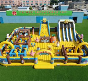 GF3-1274 Cidade Divertida Inflável com Tema Bob Esponja