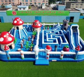 GF3-1287 Cidade Divertida Inflável dos Smurfs