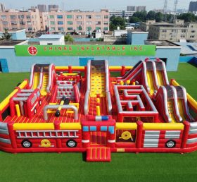 GF3-1334 Parque Inflável com Tema de Caminhão de Bombeiros