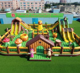 GF3-1360 Parque Inflável com Tema Masha e o Urso