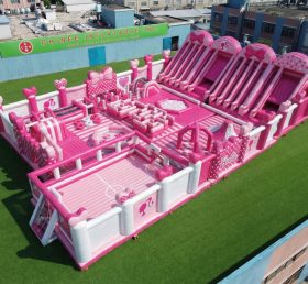 GF3-644 Parque Inflável Gigante com Tema Barbie