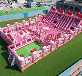 GF3-663 Parque Inflável Gigante com Tema Hello Kitty