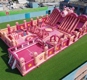 GF3-677 Parque Inflável Gigante com Tema Pantera Cor-de-Rosa