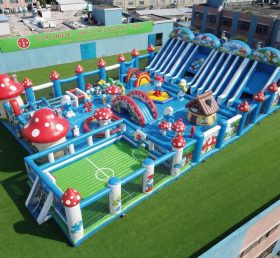 GF3-692 Parque Inflável Gigante com Tema dos Smurfs