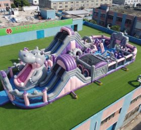 GF3-704 Parque Infantil Insuflável com Tema de Hipopótamo
