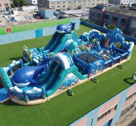 GF3-712 Playground Inflável com Tema Oceânico