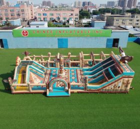 GF3-721 Parque Infantil Inflável com Tema Indígena Americano