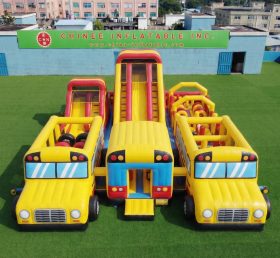 GF3-734 Playground Inflável com Tema de Ônibus