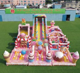 GF3-737 Playground Inflável Tema de Doces