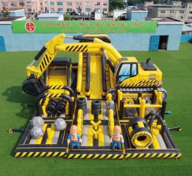 GF3-744 Playground Inflável com Tema de Escavadeira