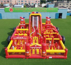 GF3-751 Playground Inflável com Tema de Caminhão de Bombeiros