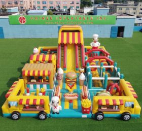 GF3-752 Parque Infantil Insuflável com Tema de Food Trucks