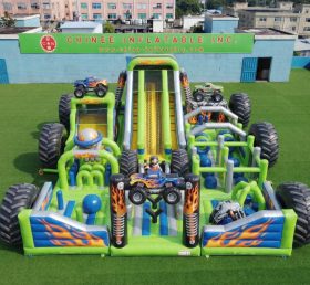 GF3-763 Parque Infantil Insuflável com Tema de Monster Trucks