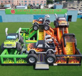GF3-764 Parque Inflável com Tema de Caminhões Monstro