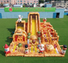 GF3-766 Playground Inflável com Tema de Pizza