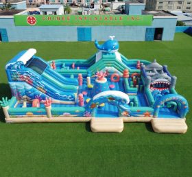 GF3-809 Playground Inflável com Tema Oceânico