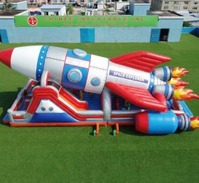 GF3-817 Playground Inflável com Tema de Foguete